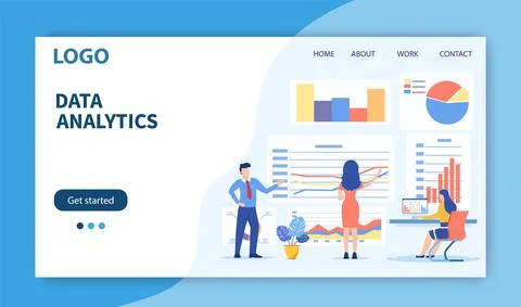 Data analytics, dashboard Ilustração Stock