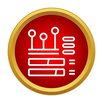 Data analytics dashboard progress bar icon Stock Illustration