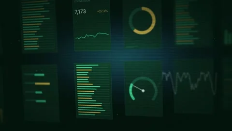 Data Analytics Dashboard Visualization Interactive Graphs and Metrics Display Video stock 344778277