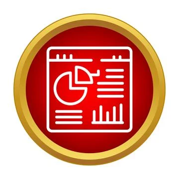 Data analytics dashboard visualizing business reports statistics icon Stock Illustration
