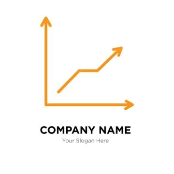 Data analytics descending line company logo design template Stock Illustration