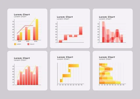 Data analytics digital tools ui dashboard chart set イラスト素材