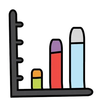 Data analytics doodle icon design Illustrazione stock
