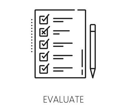 Data analytics, evaluation analysis line icon Stock Illustration