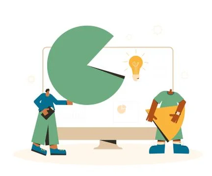 Data analytics. Financial report concept. Stock Illustration