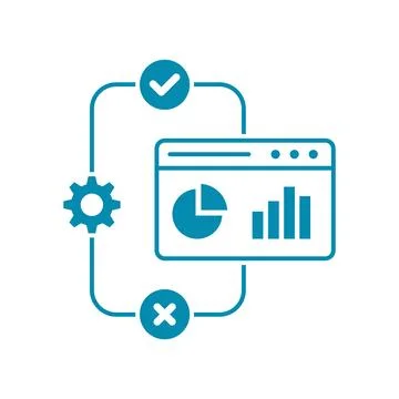 Data analytics graph icon Stock Illustration