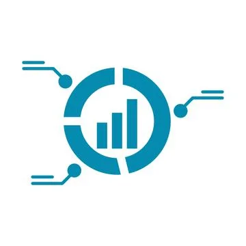 Data analytics graph icon Illustrazione stock