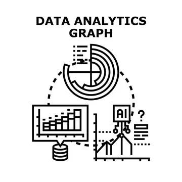 Data analytics graph illustrating business intelligence concepts イラスト素材