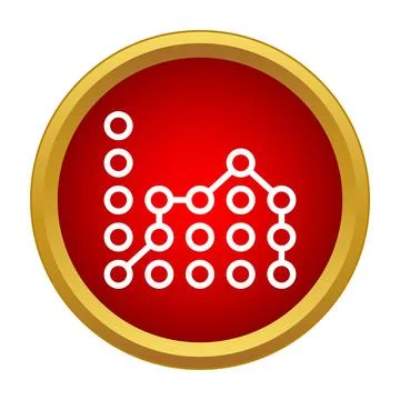Data analytics graph showing market trend icon 스톡 일러스트