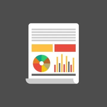 Data analytics icon with charts. SEO symbol. Vector EPS 10 Stock-Illustration