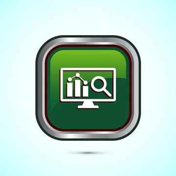 Data analytics icon design illustration. Market research, analytic icon, Gr.. Stock Illustration