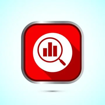 Data analytics icon design illustration. Market research, analytic icon, Re.. Stock Illustration