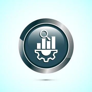 Data analytics icon design illustration. Market research, analytic icon, Gr.. Stock Illustration
