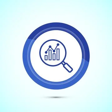 Data analytics icon design illustration. Market research, analytic icon, Bl.. Illustrazione stock