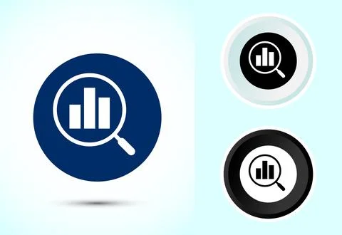 Data analytics icon design illustration. Market research, analytic icon Stock Illustration