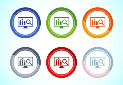 Data analytics icon design illustration. Market research, analytic icon, Bu.. Stock Illustration