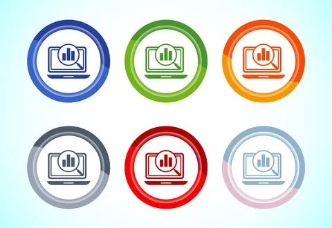 Data analytics icon design illustration. Market research, analytic icon, Bu.. Stock Illustration