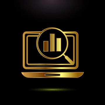 Data analytics icon design illustration. Market research, analytic icon, Go.. Stock Illustration