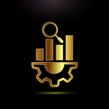 Data analytics icon design illustration. Market research, analytic icon, Go.. Stock Illustration