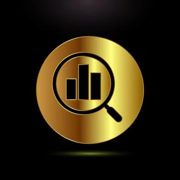 Data analytics icon design illustration. Market research, analytic icon, Go.. Stock Illustration