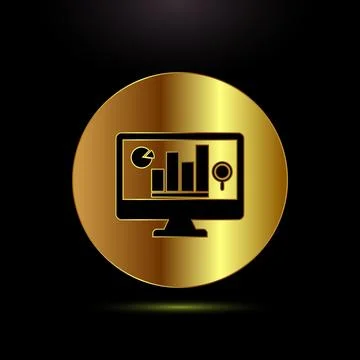 Data analytics icon design illustration. Market research, analytic icon, Go.. Stock Illustration