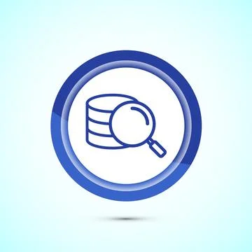Data analytics icon design. Market research sign, analytic icon, Blue color.. Stock Illustration