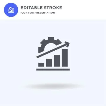 Data Analytics icon vector, filled flat sign, solid pictogram isolated on white 스톡 일러스트