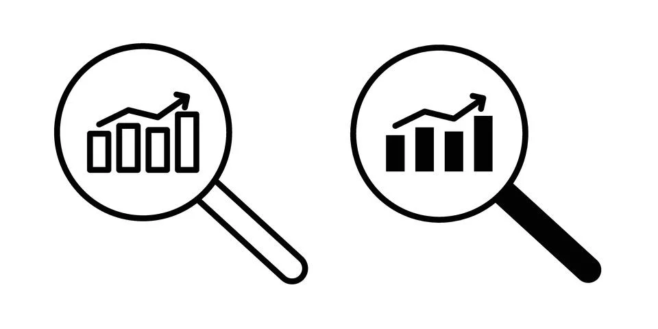 Data analytics icon for web projects Illustrazione stock