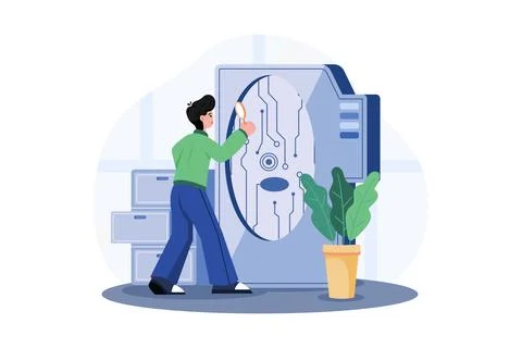 Data Analytics Illustration concept. A flat illustration isolated on white .. イラスト素材