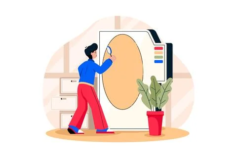 Data Analytics Illustration concept on white background Stock Illustration