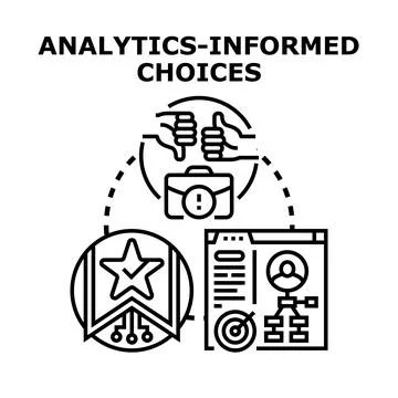 Data analytics informing business decisions and strategy Stock Illustration