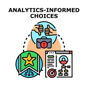 Data analytics informing business decisions and strategy Stock Illustration