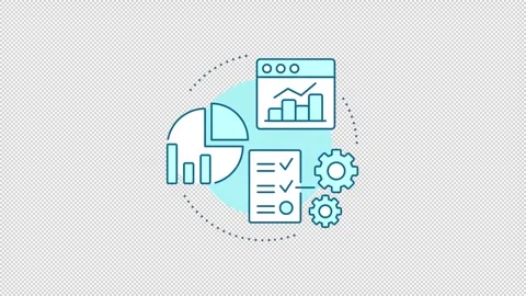 Data analytics lifecycle phases animated mobile app onboarding Stock Footage 346719730
