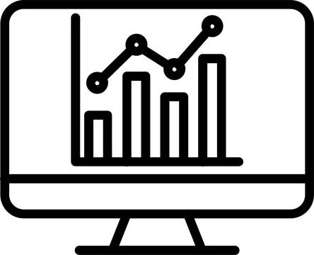 Data Analytics Line Icon Design Stock Illustration