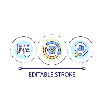 Data analytics loop concept icon Stock Illustration
