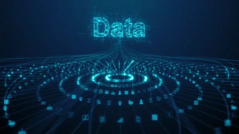 Data Analytics Machine Learning Information Technology Big Data  Stock Footage 277864045