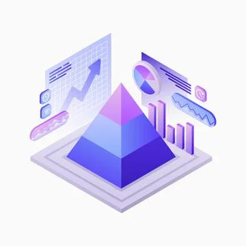 Data Analytics Management Illustration. Data Analyse. Visualization and Illustrazione stock