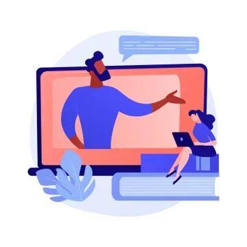 Data analytics online video tutorial vector concept metaphor. Stock Illustration