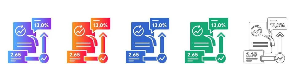 Data Analytics Performance Report Illustration Illustrazione stock