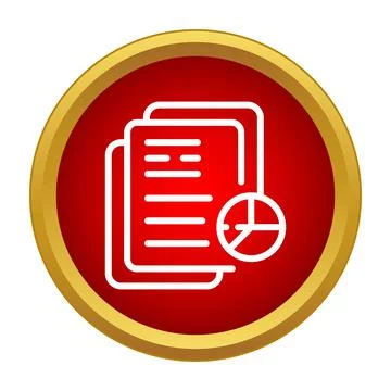 Data analytics report document with pie chart symbol Stockillustratie