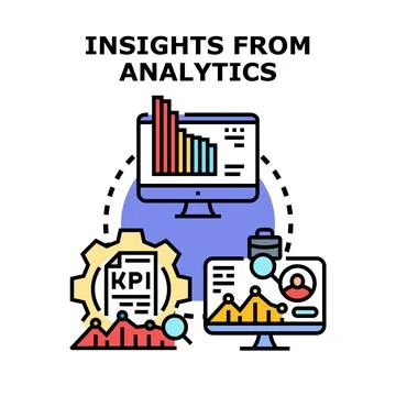 Data analytics revealing business insights and performance strategy Stock Illustration