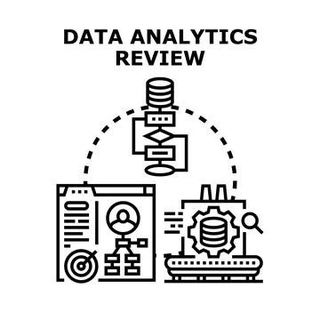 Data analytics review process concept illustration Stockillustratie