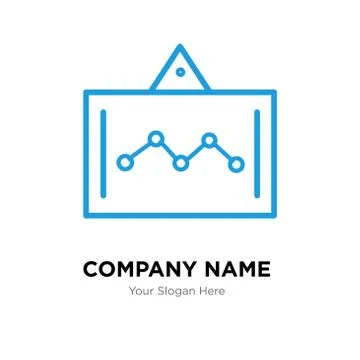 Data analytics screen company logo design template Stock Illustration