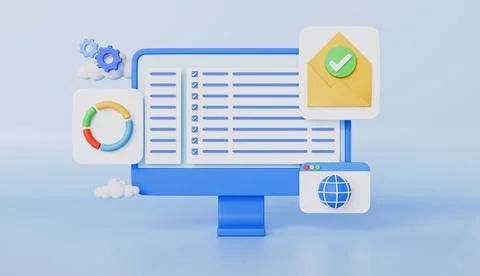 Data analytics, SEO Optimization dashboard and business finance report 库存插图