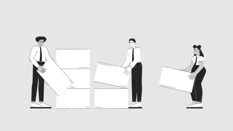 Data analytics team building dataset hand drawn whiteboard sketch animation Stock Footage 315027423