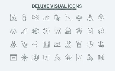 Data analytics, tools and methods, algorithms for information analysis line 스톡 일러스트