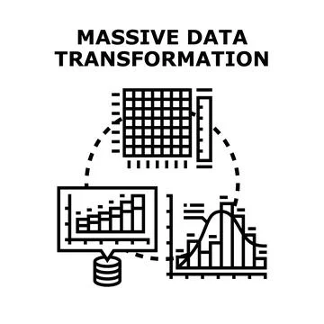 Data analytics transforming information into valuable insights Stock Illustration