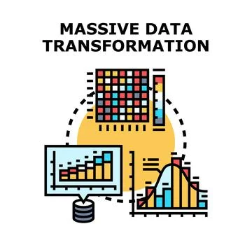 Data analytics transforming information into valuable insights Stock Illustration