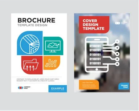 Data analytics upgoing bars chart brochure flyer design template Illustrazione stock
