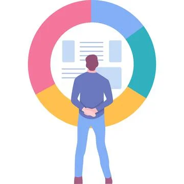 Data analytics vector business analysis flat icon Stock Illustration